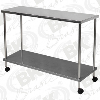 MBKMA 008 - MESA AUXILIAR 45 X 110 TOTALMENTE AÇO INOXIDÁVEL