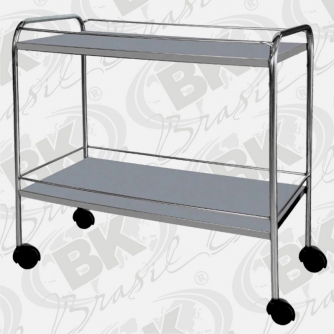 MBKBJ S16 - CARRO 02 PRATELEIRAS 900 X 500 X 800 MM TOTALMENTE EM AÇO INOXIDÁVEL