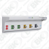 BKPO 006 - PAINEL PARA GASES MEDICINAIS COM PRATELEIRA PARA MONITORES –  USO EM UTI